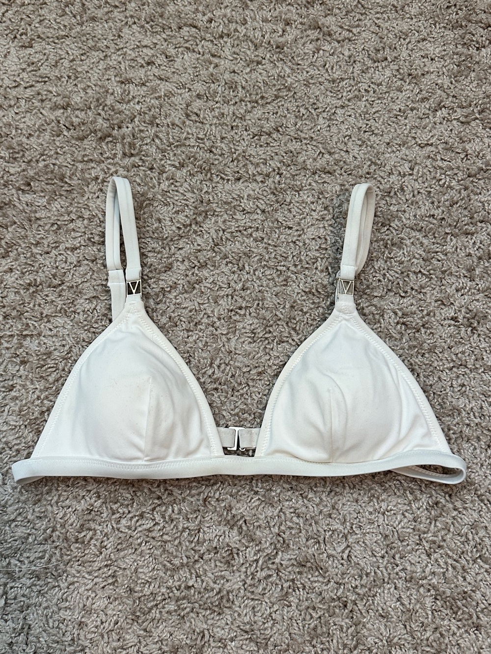 Victoria’s secret White Triangle Bikini Top